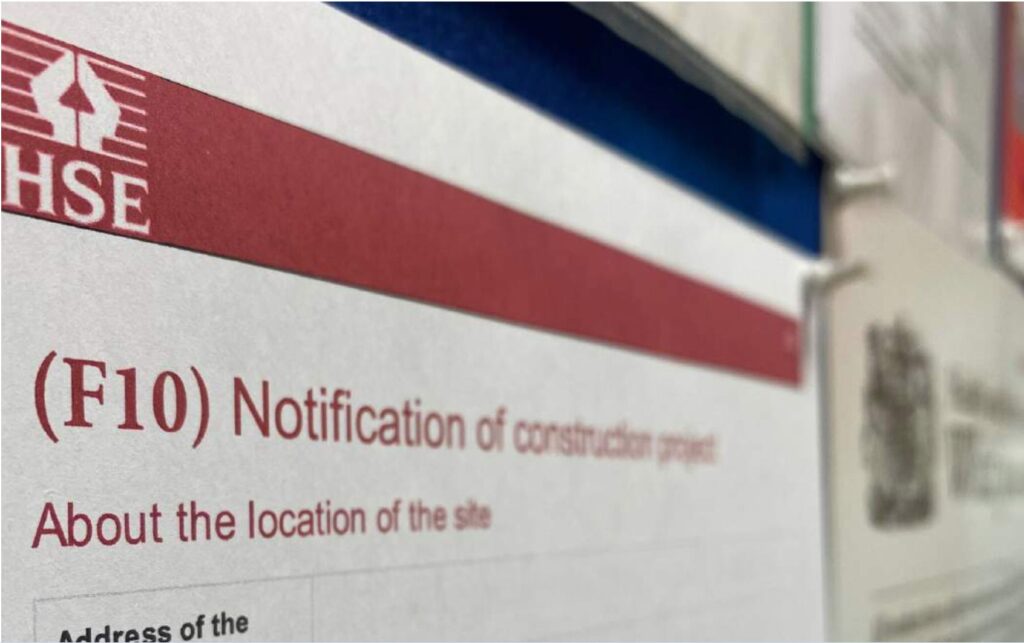 hse f10 notification